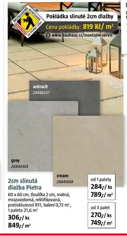 Bauhaus Slinutá dlažba Pietra nabídka