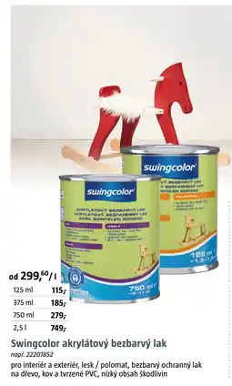 Bauhaus Swingcolor akrylátový bezbarvý lak nabídka