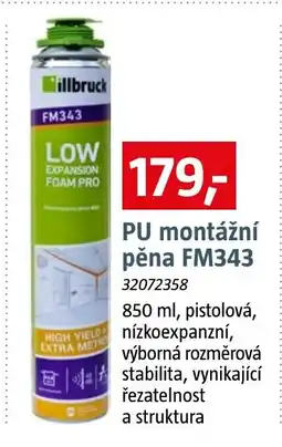 Bauhaus PU montážní pěna FM343 nabídka