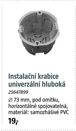 Bauhaus Instalační krabice univerzální hluboká nabídka