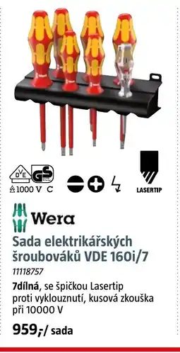 Bauhaus Sada elektrikářských šroubováků VDE 160 i/7 nabídka