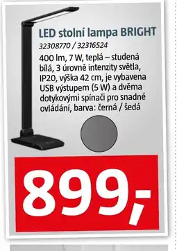 Bauhaus LED stolní lampa Bright nabídka
