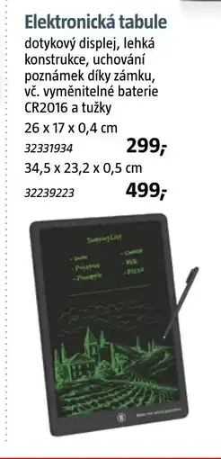 Bauhaus Elektronická tabule nabídka