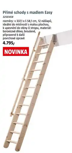 Bauhaus Přímé schody s madlem Easy nabídka