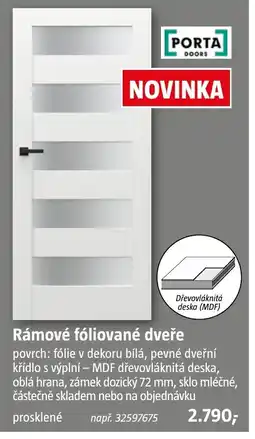 Bauhaus Rámové fóliované dveře nabídka
