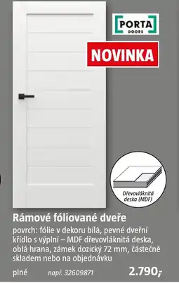 Bauhaus Rámové fóliované dveře nabídka