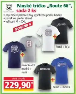 Norma Pánské tričko „Route 66“, sada 2 ks nabídka