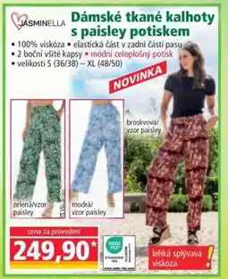 Norma Dámské tkané kalhoty s paisley potiskem nabídka