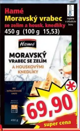 Norma Hamé Moravský vrabec se zelím a housk. knedlíky nabídka