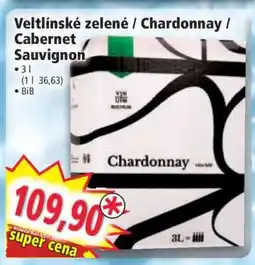 Norma Veltlínské zelené / Chardonnay / Cabernet Sauvignon nabídka