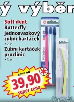 Norma Soft dent Butterfly jednosvazkový zubní kartáček nabídka