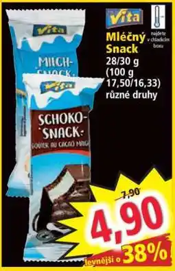 Norma Mléčný snack nabídka