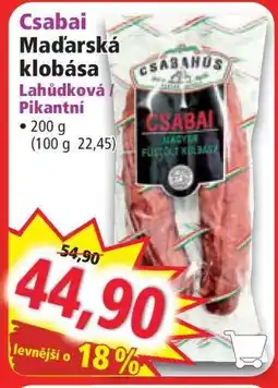 Norma Csabai Maďarská klobása nabídka
