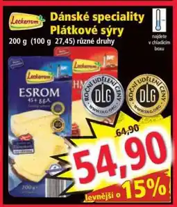 Norma Dánské speciality Plátkové sýry nabídka