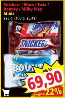 Norma Snickers / Mars / Twix / Bounty / Milky Way Minis nabídka