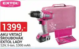 Baumax Aku vrtací šroubovák extol lady nabídka