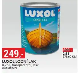 Baumax Luxol lodní lak nabídka