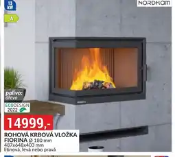 Baumax Rohová krbová vložka fiorina nabídka