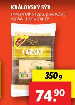 Lidl KRÁLOVSKÝ SÝR, 350 g nabídka