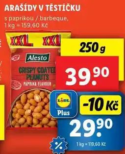 Lidl ARAŠÍDY V TĚSTÍČKU, 250 g nabídka