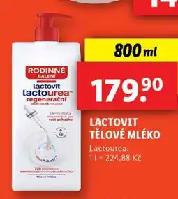 Lidl LACTOVIT TĚLOVÉ MLÉKO, 800 ml nabídka