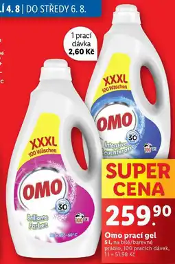 Lidl Omo prací gel, 5 l/100 PD nabídka