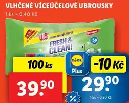 Lidl VLHČENÉ VÍCEÚČELOVÉ UBROUSKY, 100 ks nabídka