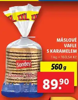 Lidl MÁSLOVÉ VAFLE S KARAMELEM, 560 g nabídka
