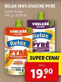 Lidl RELAX 100% OVOCNÉ PYRÉ, 200 g nabídka