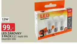 Baumax Led žárovky 3 pack e27 nabídka