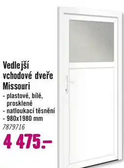 Hornbach Vedlejší vchodové dveře Missouri nabídka