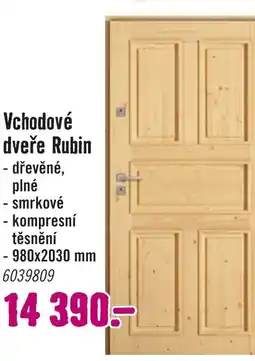 Hornbach Vchodové dveře Rubin nabídka