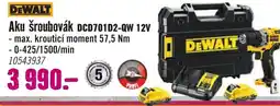 Hornbach DEWALT Aku šroubovák DCD701D2-QW 12V nabídka