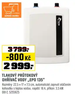 OBI Tlakový průtokový ohřívač vody,,epo 135" nabídka