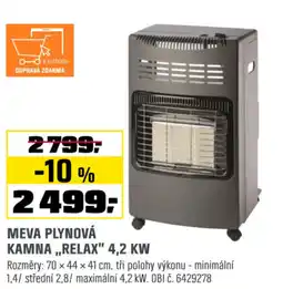 OBI Meva plynová kamna,,relax" 4,2 kw nabídka