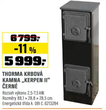 OBI Thorma krbová kamna,,kerpen ii” černé nabídka