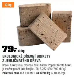 OBI Ekologické dřevní brikety z jehličnatého dřeva nabídka