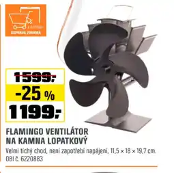 OBI Flamingo ventilátor na kamna lopatkový nabídka