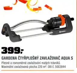 OBI Gardena čtyřplošný zavlažovač aqua s nabídka