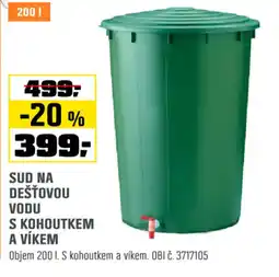OBI Sud na dešťovou vodu s kohoutkem a víkem nabídka