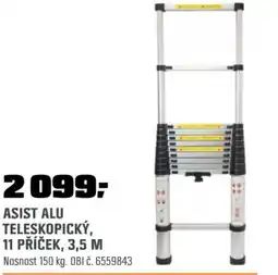OBI Asist alu teleskopický, 11 příček, 3,5 m nabídka
