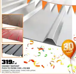 OBI Covernit trapézový plech t12 pozink 2000 × 910 mm nabídka