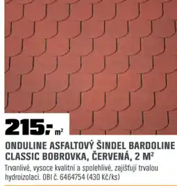 OBI Onduline asfaltový šindel bardoline classic bobrovka, červená, 2 m² nabídka