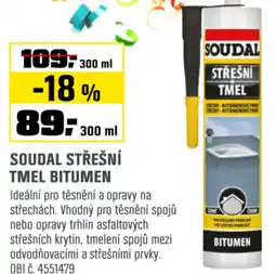 OBI Soudal střešní tmel bitumen nabídka