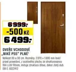 OBI Dveře vchodové „niké p55" plné¹ nabídka
