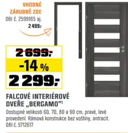OBI Falcové interiérové dveře „bergamo" nabídka
