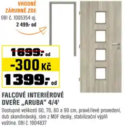 OBI Falcové interiérové dveře,,aruba" 4/4' nabídka