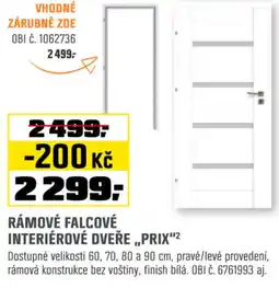 OBI Rámové falcové interiérové dveře „prix" nabídka