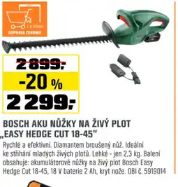 OBI Bosch aku nůžky na živý plot ,,easy hedge cut 18-45" nabídka