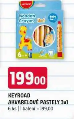 Terno KEYROAD AKVARELOVÉ PASTELY 3v1 6 ks nabídka